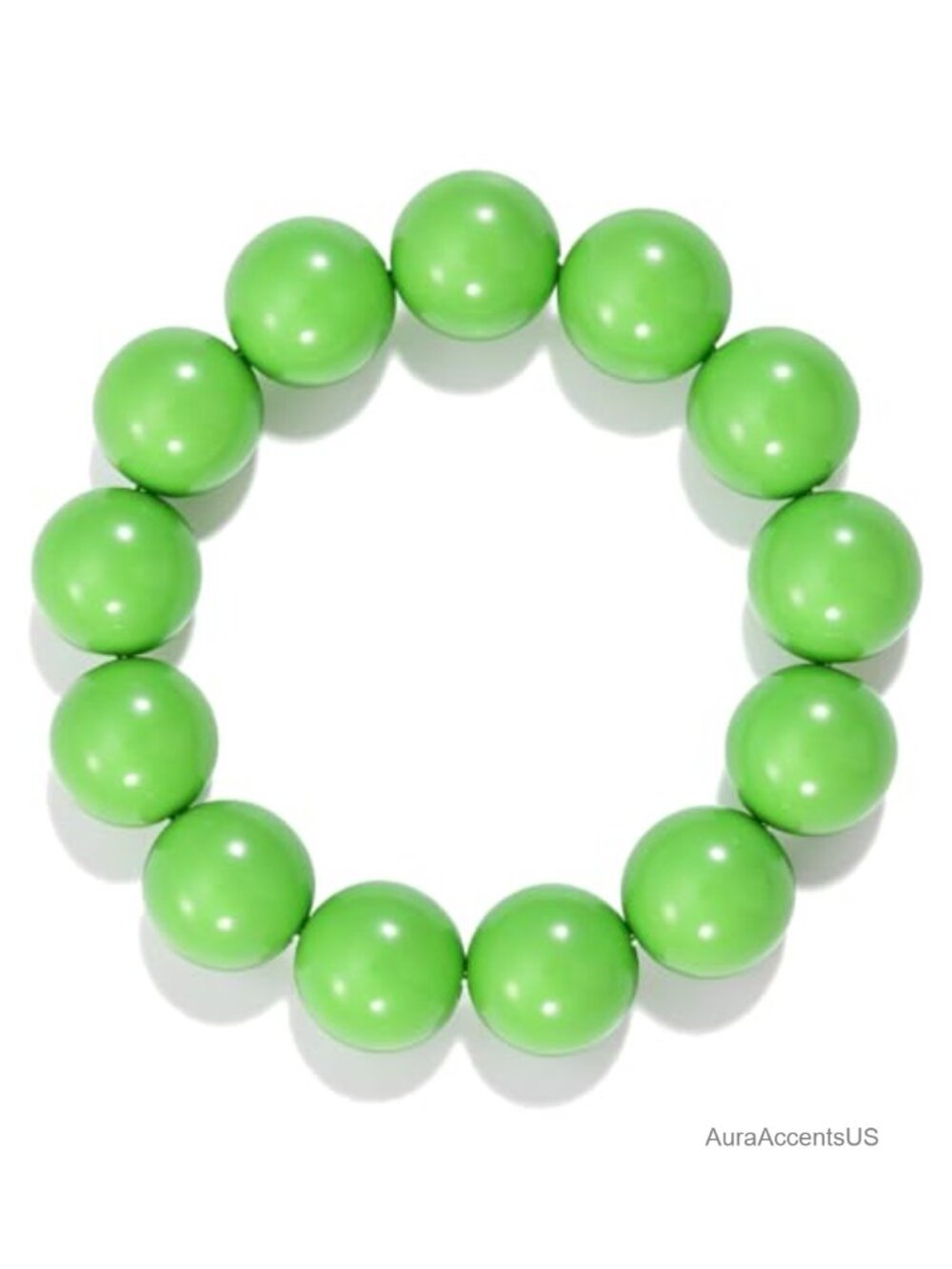 Chunky Acrylic Beaded Stretch Bracelet Minimalist Stackable Women's Jewelry